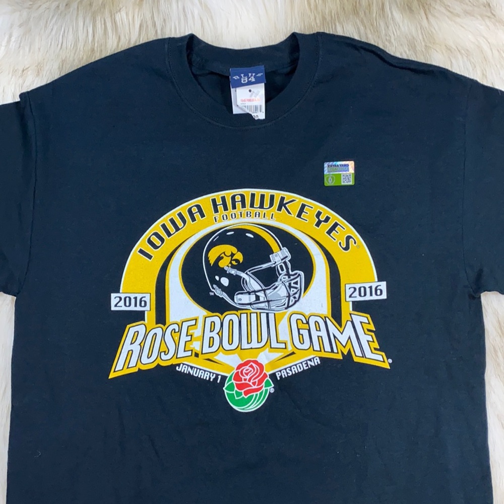 Iowa Hawkeyes 2016 Rose Bowl Game Pasadena Short Sleeve T-Shirt, New
